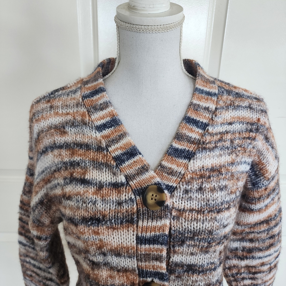 LOFT Multicolor Button-Up Cardigan - Picture 2 of 7